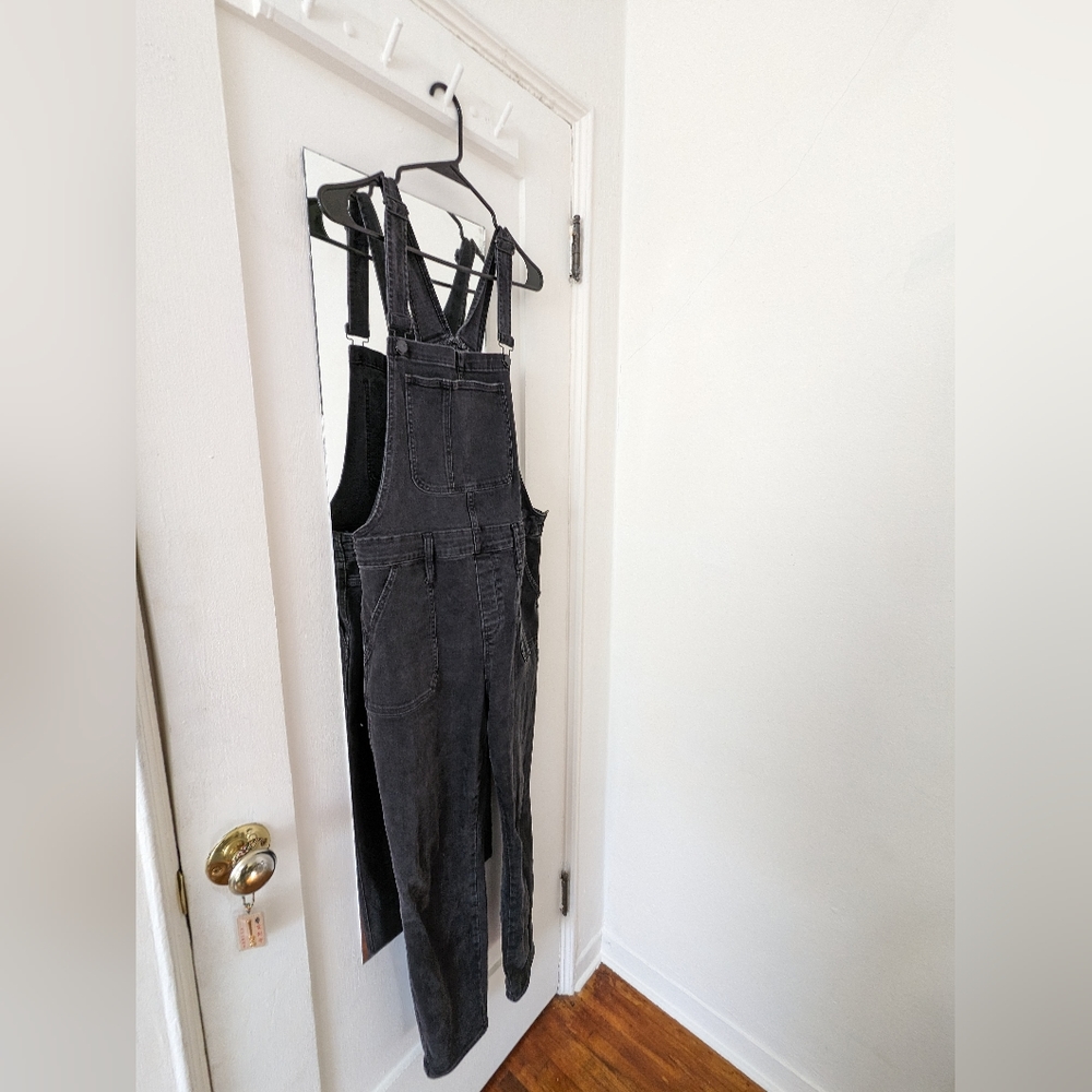 Madewell black denim overalls